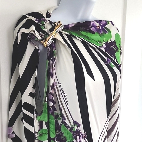 Roberto Cavalli Vintage gathered floral top size S-M - Picture 2 of 7